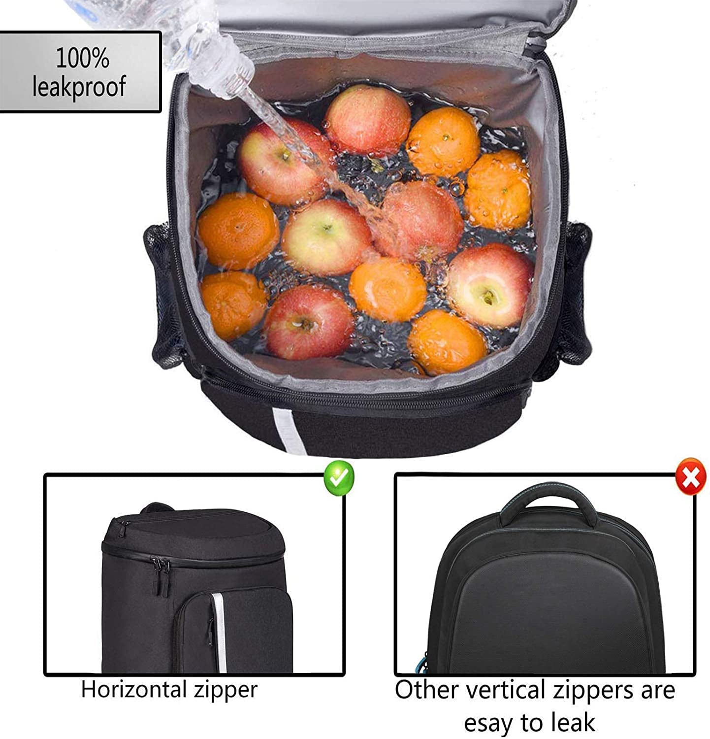 "Leakproof Insulated Beach Cooler Backpack - Keep Your Drinks Cold on the Go!"