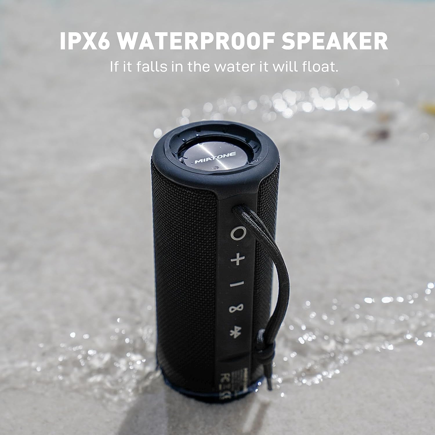 Ultimate Outdoor Companion: Black Waterproof Portable Bluetooth Speaker